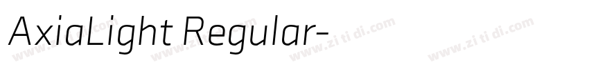 AxiaLight Regular字体转换
